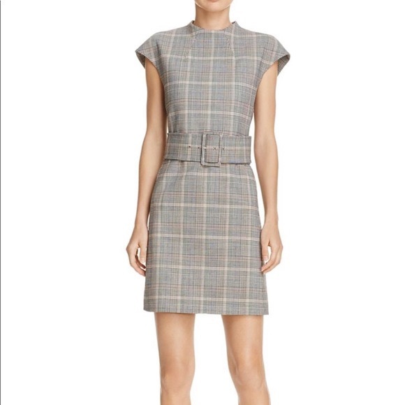 Theory Dresses & Skirts - Plaid Belted Dress